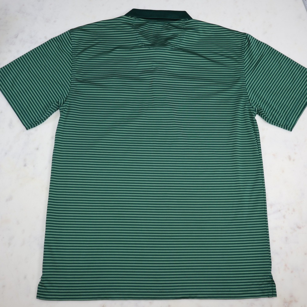 Oxford Golf Ritz Carlton St Thomas Green Striped Polo Shirt Mens Medium - Picture 8 of 9